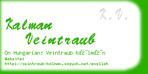 kalman veintraub business card